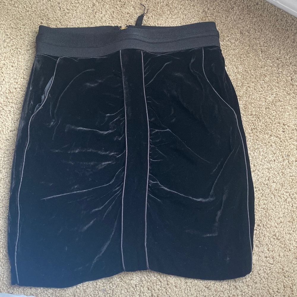 SOLD BCBG MAXAZRIA black suede skirt